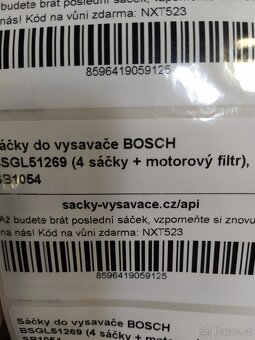 Sáčky do vysavače Bosch BSGL51269 SB1054 - 2
