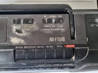 Prodám retro radio dvojče Panasonic RX-FT510 viz foto. - 2