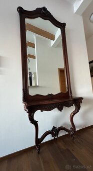 Starožitné zrcadlo s konzolovým stolkem - 2