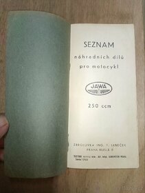 Seznam náhradních dílů na Jawa 250 předválečná - 2