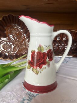 Porcelánový ručně malovaný džbánek Francie - 2