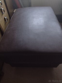 VELKÝ KOŽENÝ TABURET - 2