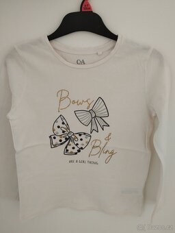 Dívčí trička s dlouhým rukávem č.128 - 2