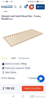 Dřevěný rošt do postele - 2