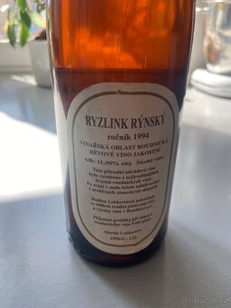 Archivní víno – Ryzlink rýnský 1994 | Roudnické zámecké vina - 2