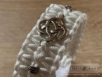 PARACORD náramek (17 cm) white - 2