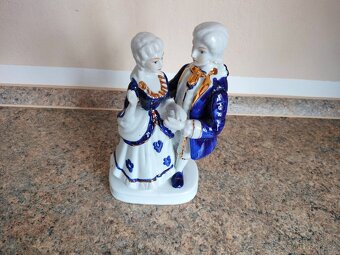 Rokoková figurka - dáma a kavalír, 19,5 cm, - 2