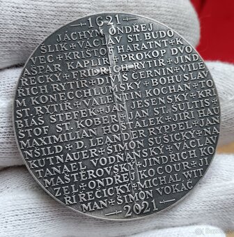 Stříbrná medaile poprava 27 Českých Pánů jen 200ks - 2