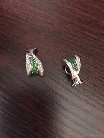 Zlaté diamantové náušnice 18k - 2