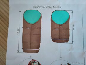 Teplý rostoucí fusak do kočárku/vajíčka - 2