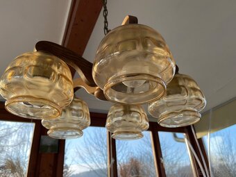 Dubový lustr, 2 nástěnné lampy - AKCE doprava - 2