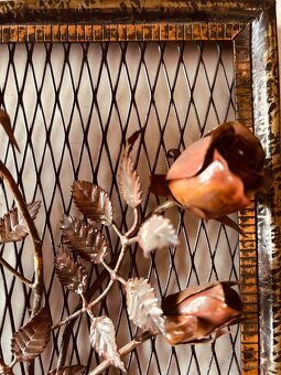 Kovový obraz -růže - 2