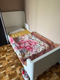 BUSUNGE Rám dětské prodloužitelné postele, bílá, 80x200 cm - 2