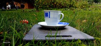 Modrý Hrníček S podšálkem - 2