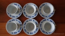 Čínská čajová souprava z keramiky - modro-bílá - 2