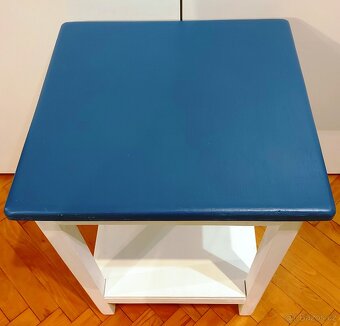 Stolička (štokrle) 40x40x53cm modrobílá - 2