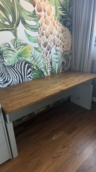 Designový polohovací stůl (dubový masiv) - 2