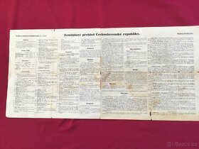 Zeměpisný přehled Československé republiky cca1933, 30x64 cm - 2