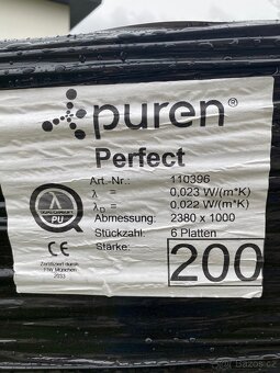 Puren Perfect tepelná izolace PIR, tl. 200mm, 16,66 m2 - 2