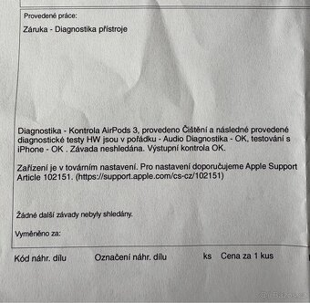 Apple AirPods 3 generace v záruce - 2