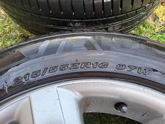 Alu disky na VW originál 5x112,7J x 16H2 + pneu téměř nejeté - 2