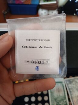 Mince české korunovační klenoty i s certifikátem - 2