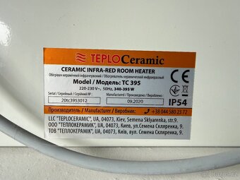 Keramický topný panel Teploceramic TC 395, 4 ks - 2