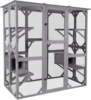 Velká voliéra, výběh, klec pro kočky a hlodavce, 180x100x180 - 2