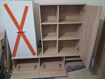 Obývací stěna - nízká komoda a skříňka - 2