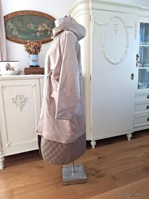 1x oblečený dlouhý béžový přechodový kabát parka XL 42 Sinsa - 2