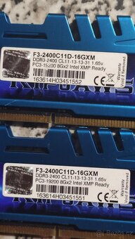 Ramky 8GB DDR3 2400 a 1600 XMP i bez XMP s chladičem - 2