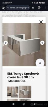 Sprchové dveře z čirého skla se šířkou 90 cm v provedení na - 2