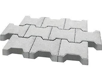 Zámková dlažba betonová H-profil 6 cm přírodní - 2