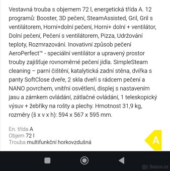 Horkovzdušná trouba BEKO - 2