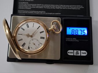 Pánské zlaté tříplášťové kapesní hodinky 14K - 2