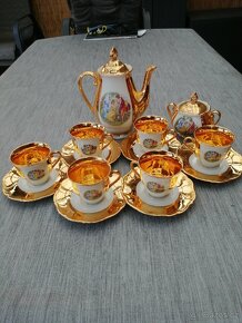 Porcelánová zlacená sada Tři Grácie, Český porcelán - 2
