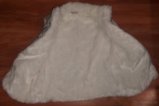 Zimní dívčí vesta s kožíškem, vel. 152 - SLEVA - 2