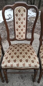 Rustikální tmavé židle-4 ks - 2