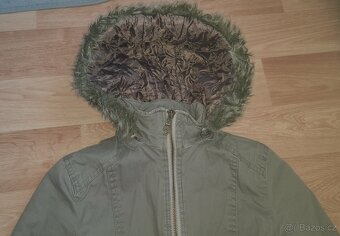 Khaki bunda, kabátek vel. 152 - 158 - 2