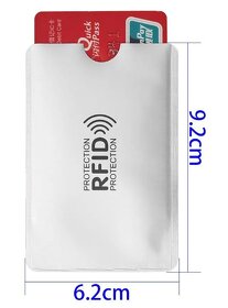 RFID bezpečnostní obal na platební a čipové karty, 5 ks - 2