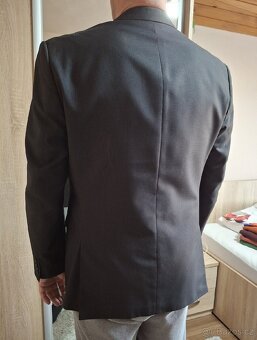 Pánské sako tmavě šedé Canda XL - 2