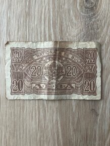 Papírová bankovka 20 Leva 1944 serie X - 2