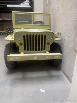 Elektrické autíčko jeep 4x4 třimístné willys - 2
