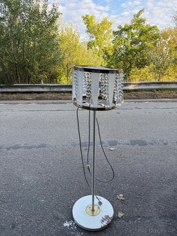Designová stojací lampa s krystaly – retro styl - 2