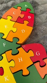 Vzdělávací puzzle dřevěné - motýl - 2