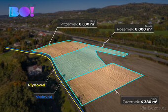 Prodej komerčního pozemku 8000 m², Návsí - 2