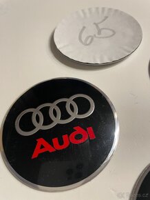 Středové pokličky / samolepky kola AUDI + logo 65 mm - 2