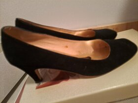 Lodičky semiš, černé, vel. 38 - 2