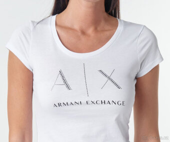Nové tričko s kamínky ARMANI EXCHANGE vel.S - 2