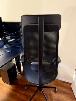 2x ergonomická židle s područkami, černá - 2